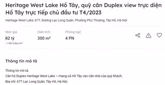 Can ho trieu do duoc chao ban giua luc thi truong am dam