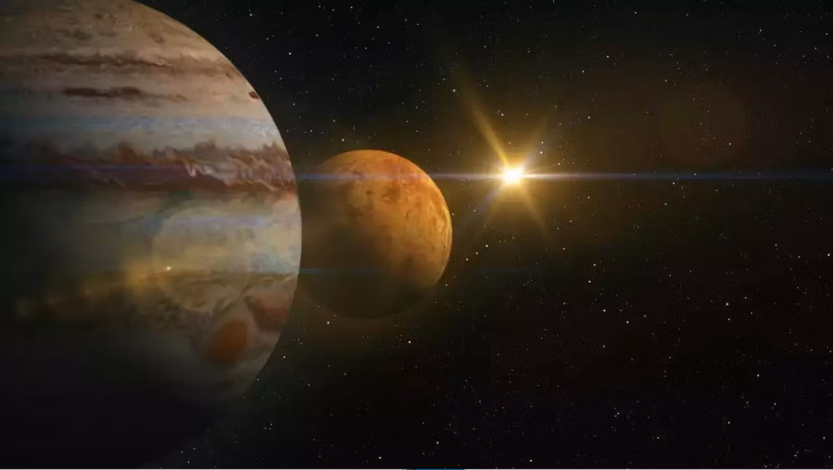 Hai hành tinh áp sát "như UFO" trên bầu trời Trái Đất Hai hanh tinh ap sat