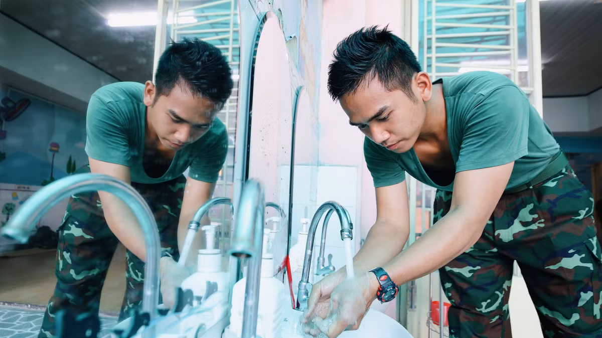 Tôi là binh nhất Huỳnh Tấn Tài, chiến sĩ thuộc Trung đoàn Bộ binh 1, Sư đoàn 9, Quân đoàn 4. Ngày 23/8, tôi cùng 17 cán bộ, chiến sĩ được phân công về phường 9, quận Phú Nhuận để thực hiện nhiệm vụ cùng địa phương phòng chống dịch.