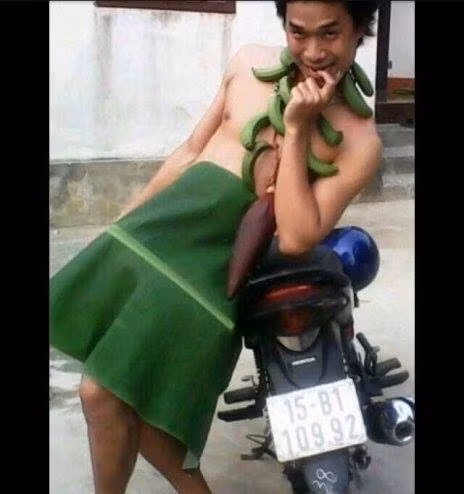 Thời trang... chuối. 