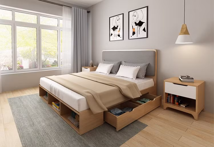 Phòng ngủ nhỏ 10m2 vẫn đẹp hiện đại nhờ kiểu thiết kế này - Hình 2 Phong ngu nho 10m2 van dep hien dai nho kieu thiet ke nay-Hinh-2
