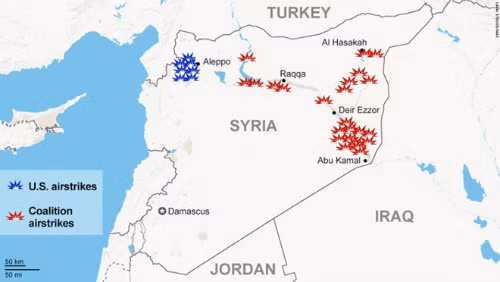 Toàn cảnh các vụ ném bom của Mỹ và đồng minh ở Syria