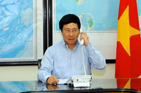 Phó Thủ tướng kiêm Bộ trưởng Bộ Ngoại giao Việt Nam Phạm Bình Minh.