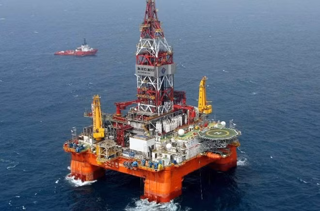 Giàn khoan Hải Dương 981 bị Trung Quốc hạ đặt trái phép trong vùng biển Việt Nam.