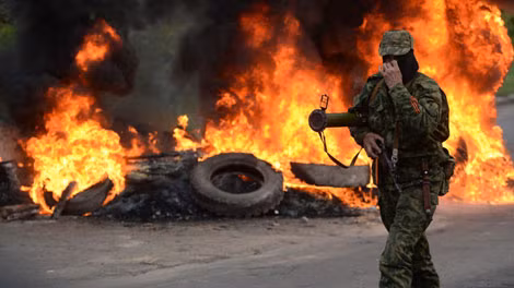 Thành viên lực lượng Tự vệ Slavyansk.