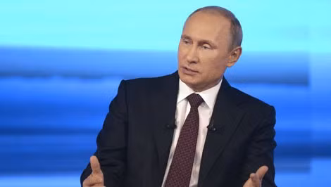 Tổng thống Nga Vladimir Putin trả lời câu hỏi của người dân ngày 17/4/2014.