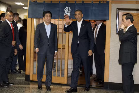 Tổng thống Obama tới thăm Nhật năm 2014.