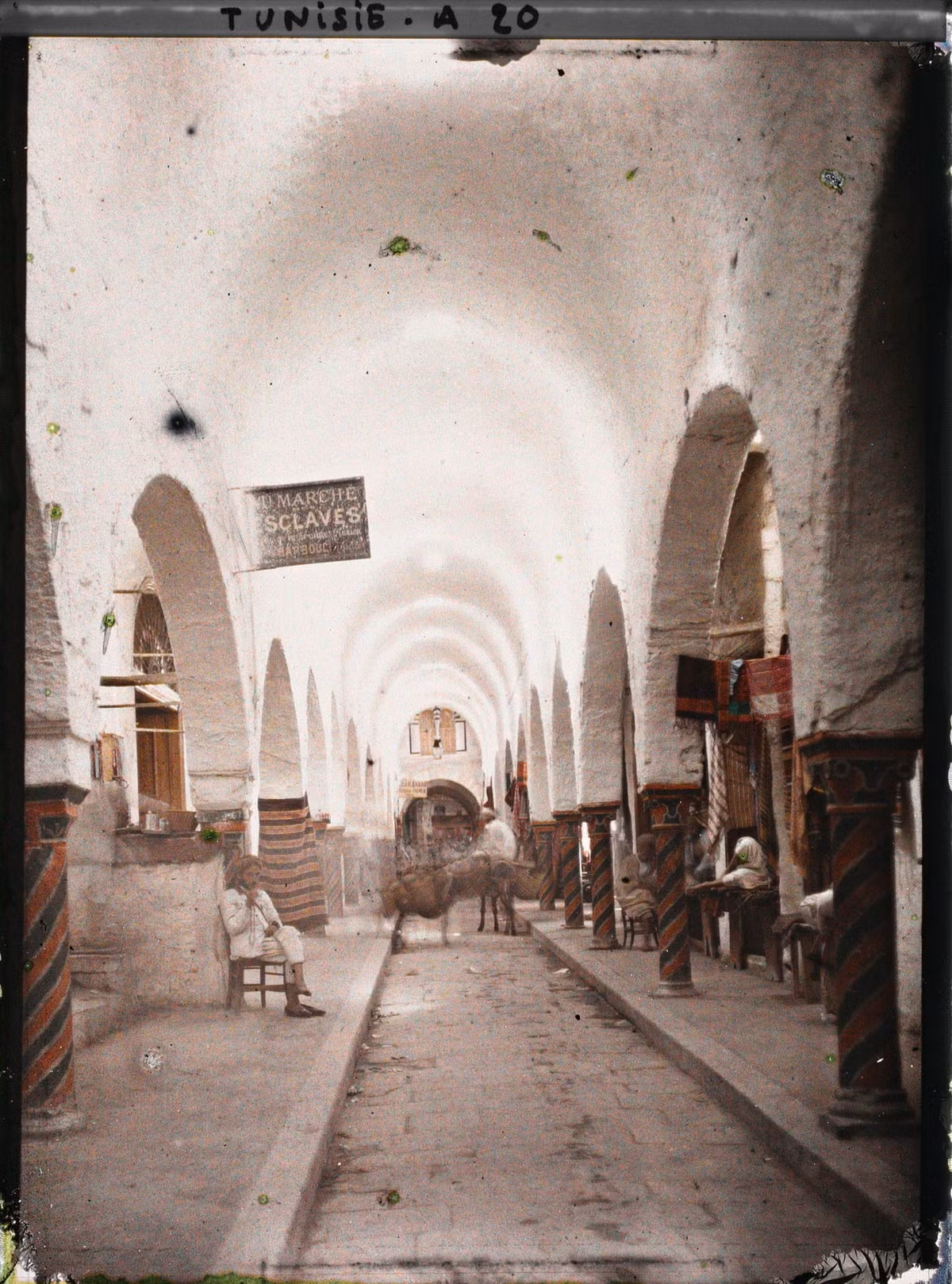 Trong khu chợ Souk-el-Koumach ở khu phố cổ Tunis.