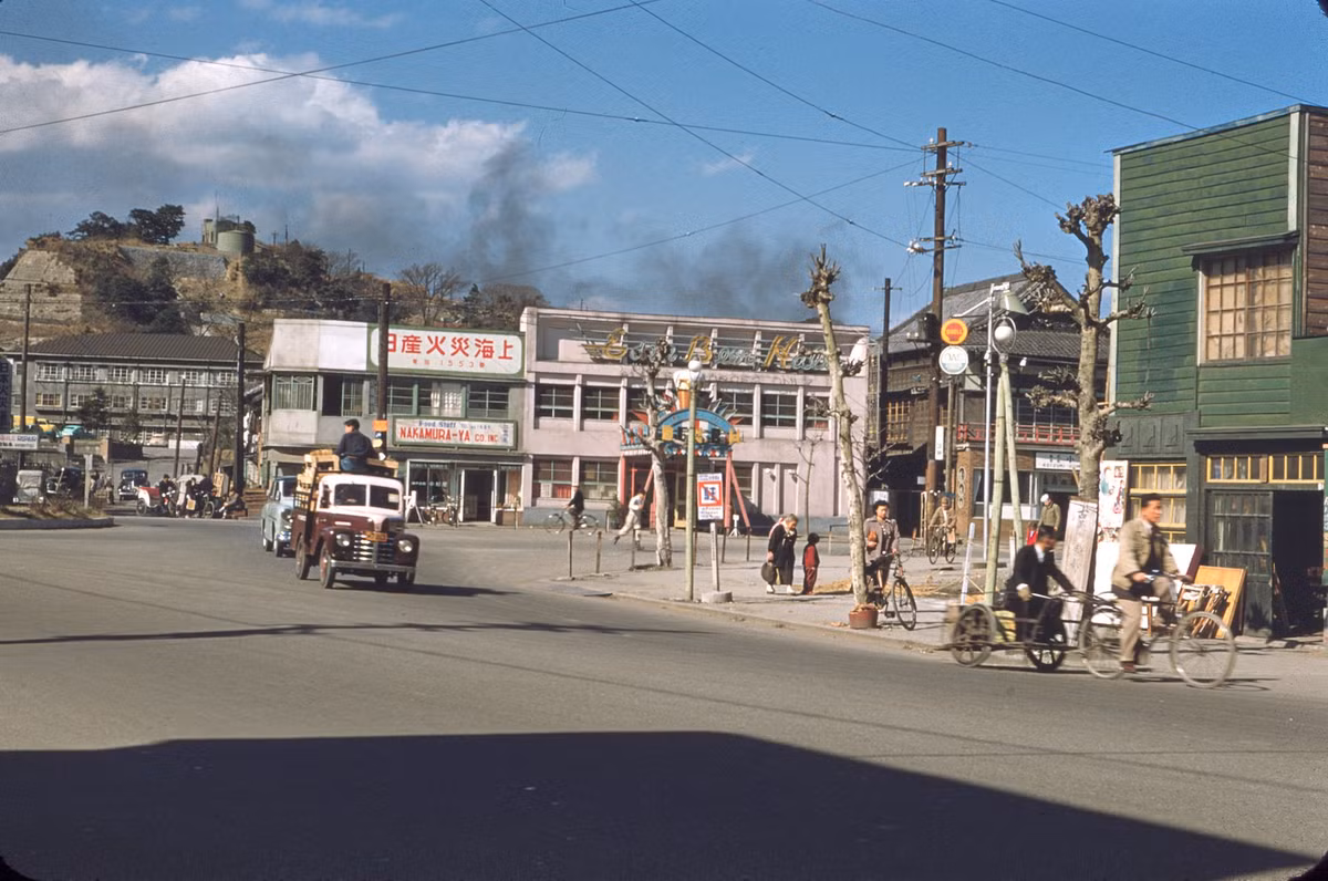 Đường phố ở thành phố Sasebo, tỉnh Nagasaki.