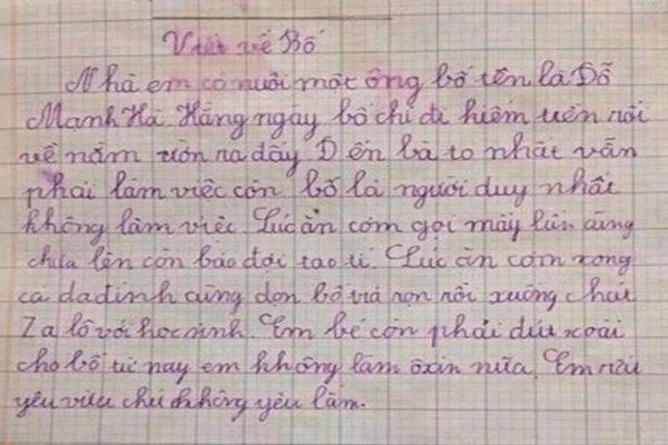 Bai van ta ong bo luoi cua hoc sinh tieu hoc khien netizen cuoi nghieng nga