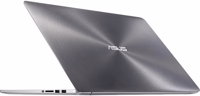  Asus ZenBook UX305: Thiết kế nhôm nguyên khối cùng họa tiết đường tròn đồng tâm mang tính biểu tượng của dòng ZenBook cao cấp mang lại vẻ đẹp khó cưỡng cho sản phẩm. Tại thời điểm ra mắt, model này đạt kỷ lục laptop mỏng nhất thế giới với độ dày chỉ 12,3 mm.