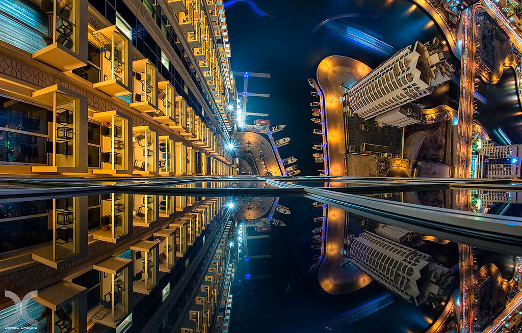 Dubai đẹp lạ nhìn từ khách sạn Dubai Marina.