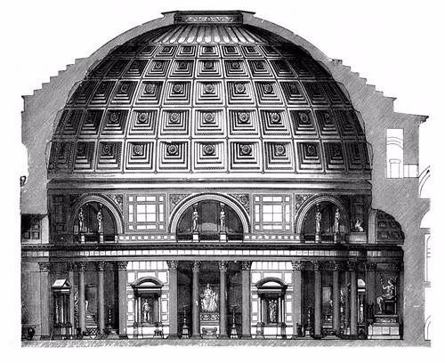 Với thiết kế tuyệt vời, đền Pantheon xứng đáng là đỉnh cao của tư duy kỹ thuật thời La Mã cổ đại.