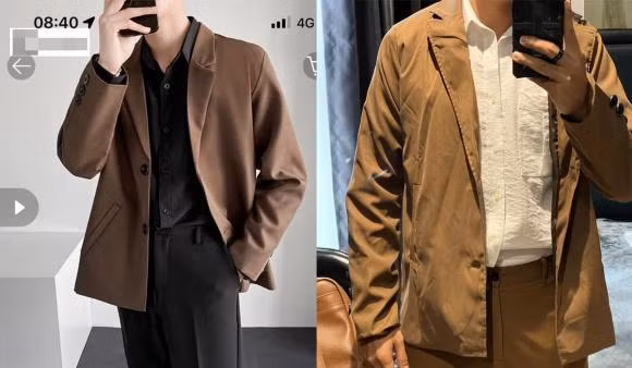 Nhạc sĩ Nguyễn Văn Chung hí hửng đặt chiếc blazer trên mạng nhưng cái kết lại giống áo mặc đi phụ hồ.