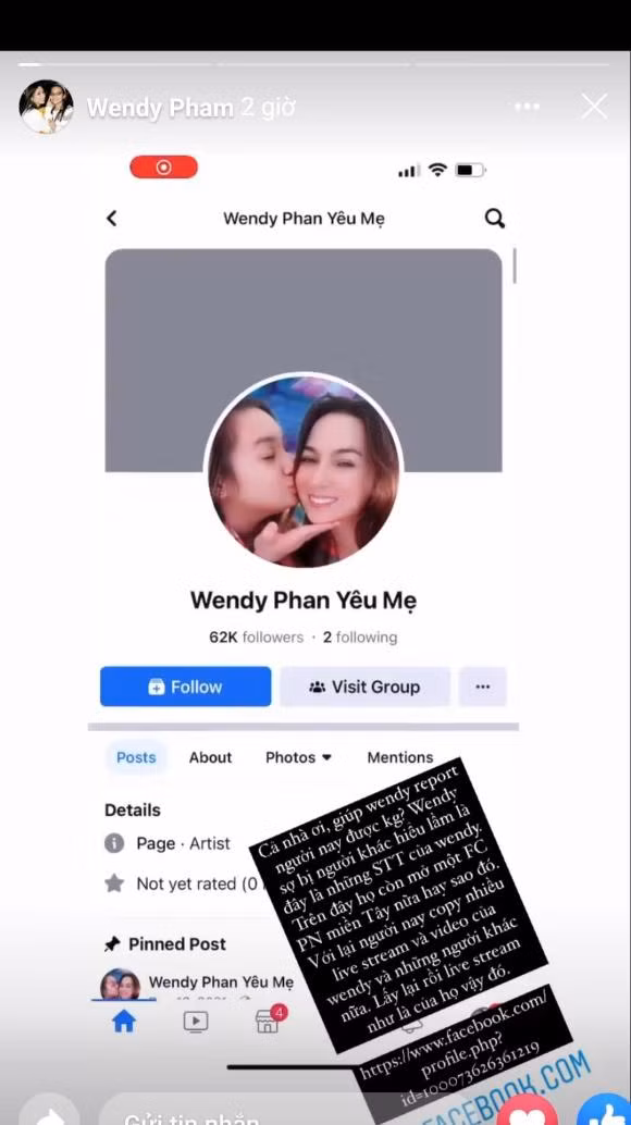 Con gái Phi Nhung tiết lộ ai đó cố tình làm bẩn Facebook của cô - Hình 2 Con gai Phi Nhung tiet lo ai do co tinh lam ban Facebook cua co-Hinh-2