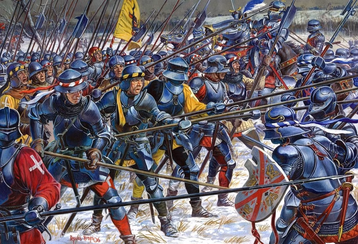 Trong cuộc chiến này, vào ngày 29/3/1461, 30.000 lính của vua Edward IV giáp mặt 35.000 lính trung thành với dòng họ Lancaster gần thị trấn Towton.
