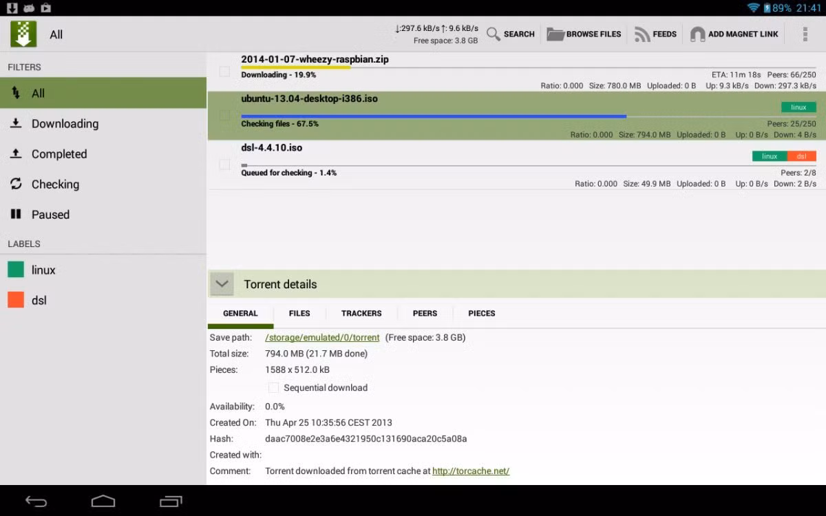  tTorrent: tìm kiếm và download các file torrent bằng điện thoại. tTorrent là một app mạng ngang hàng, giúp việc tìm kiếm và download các file torrent trên điện thoại trở nên dễ dàng. App này được phát hành hoàn toàn miễn phí trên Google Play. 