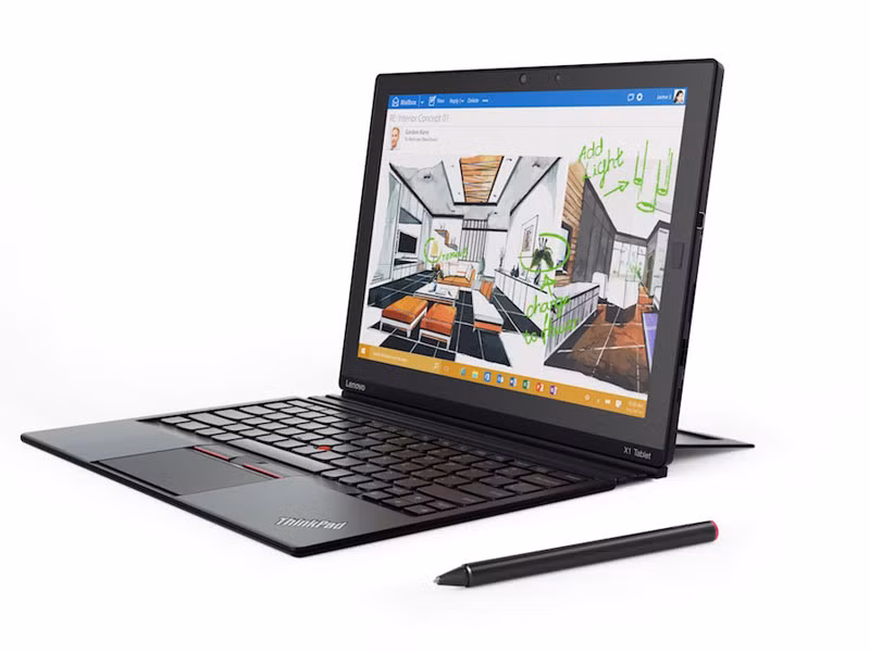 ThinkPad X1 Tablet được trang bị màn hình IPS kích thước 12 inch với 2 tùy chọn độ phân giải gồm Full HD (1.920x1.080 pixel) hoặc 2K (2.160x1.440 pixel).