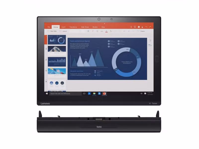 Màn hình này có thể tương thích với bút cảm ứng. Thời lượng pin của X1 Tablet lên tới 10 giờ.