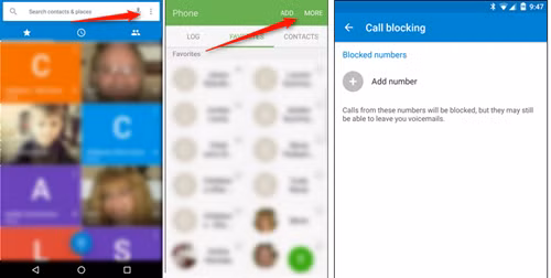 Từ lúc này, bạn chỉ cần nhấn Add number hoặc Block list, sau đó chọn tiếp số điện thoại mình muốn. Bạn cũng có thể chọn một liên hệ trong danh bạ tại đây. Nếu như không thể tìm thấy các tùy chọn tương ứng như vừa được hướng dẫn trên thì có lẽ, thiết bị của bạn không được nhà sản xuất cung cấp tính năng này. Vì vậy, không còn cách nào khác ngoài việc sử dụng một ứng dụng từ hãng thứ 3, đơn cử như Mr.Number