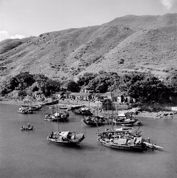Toàn cảnh làng chài Kau Sai ở Hong Kong năm 1952. Ảnh: Werner Bischof / Magnum Photos.