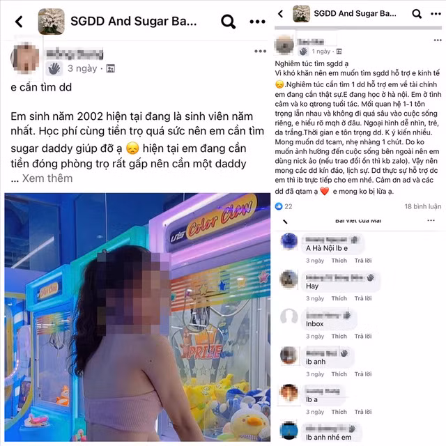 Dich vu moi gioi sugar baby theo goi no ro, he luy khon luong