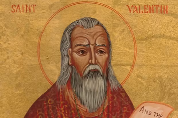 Theo truyền thuyết, trước khi chết giám mục Valentine đã yêu cô con gái mù lòa của người cai ngục. Khi đó, ông đã dùng khả năng của bản thân giúp mắt của người yêu sáng lại.