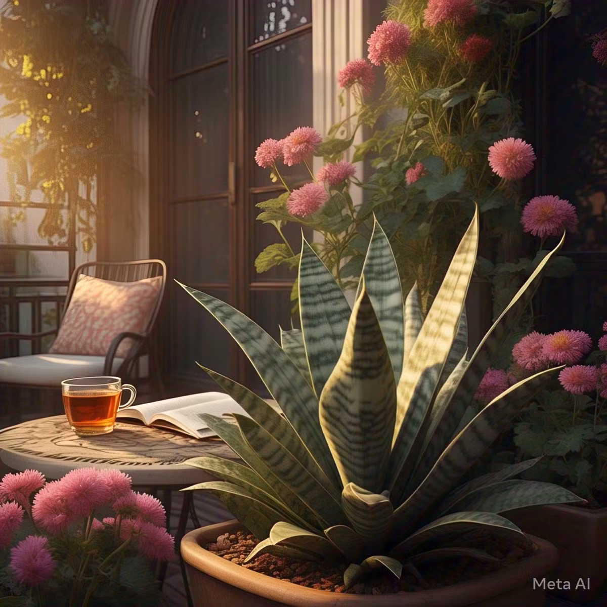  2. Cây cảnh: Lưỡi hổ. Lá của cây cảnh lưỡi hổ (Sansevieria) thẳng như kiếm, một số loại có viền vàng, được coi là "thanh kiếm vàng". Do đó, theo người xưa, đặt cây cảnh này ở vị trí tài lộc có thể cắt đứt những nguy cơ tiềm ẩn về mất mát tài chính. 
