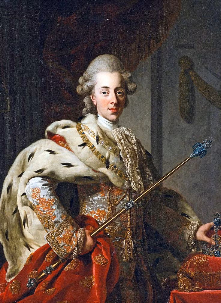  6. Christian VII (1749 - 1808, Đan Mạch). Christian VII mắc bệnh tâm thần, dẫn đến việc ông không thể lãnh đạo đất nước một cách bình thường. Vị vua này nổi tiếng với hành vi tự làm đau mình và thường xuyên lảng tránh trách nhiệm. Ảnh: Pinterest.