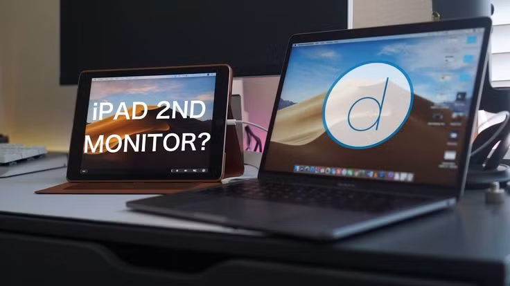  4. Sử dụng như màn hình phụ. Bạn có thể sử dụng iPad như một màn hình phụ cho máy tính bằng ứng dụng như Duet Display, giúp mở rộng không gian làm việc. Ảnh: Pinterest.