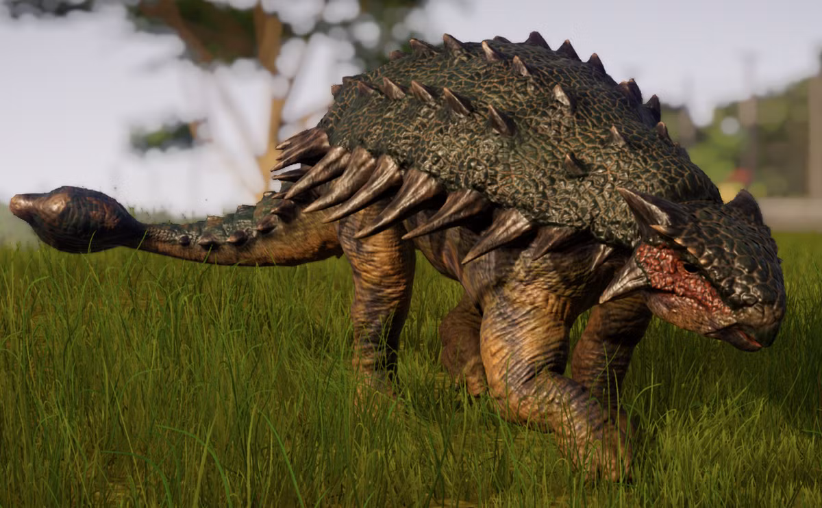  Ankylosaurus. Được bao phủ bởi lớp giáp dày và có một chiếc đuôi gai khổng lồ giống như chùy, Ankylosaurus trông giống như một chiếc xe tăng bằng xương bằng thịt, hoàn hảo để tự vệ trước kẻ săn mồi. Ảnh: Pinterest.
