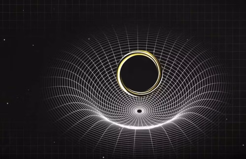  Thời gian gần lỗ đen chậm lại. Theo thuyết tương đối của Einstein, thời gian sẽ chậm lại khi gần một vật thể có khối lượng lớn. Do đó, thời gian xung quanh lỗ đen trôi chậm hơn nhiều so với thời gian ở xa. Ảnh: Pinterest.