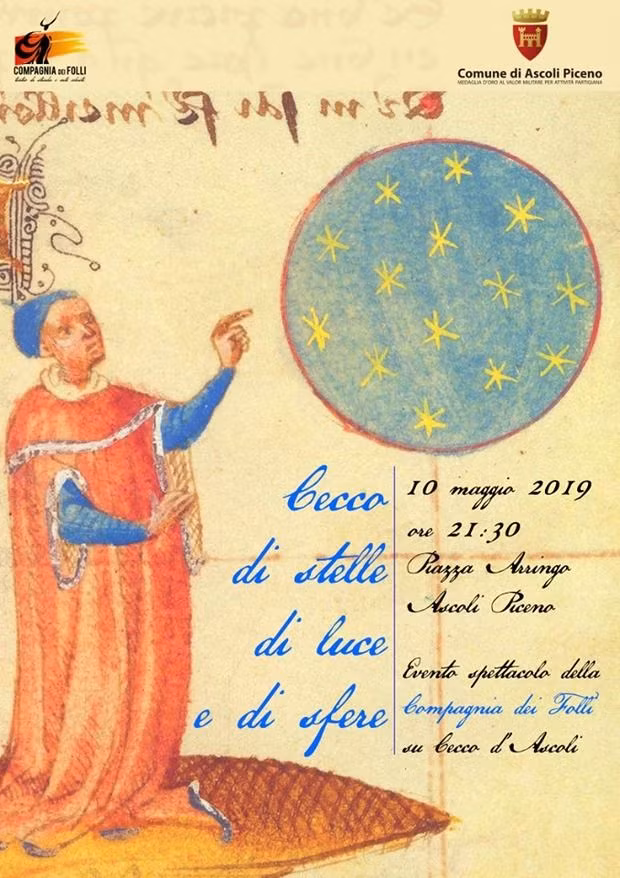 Cecco d'Ascoli (1269–1327). Là một nhà toán học, nhà chiêm tinh và nhà triết học, Cecco bị kết án vì các quan điểm về chiêm tinh học và vũ trụ học, trái ngược với giáo lý của Giáo hội. Ông bị thiêu sống ở Florence. Ảnh: Pinterest.