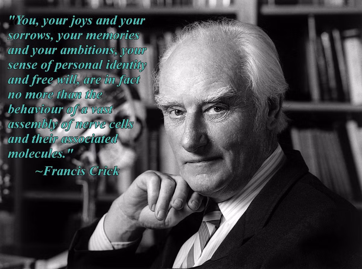 10. Francis Crick (1916–2004). Là một trong hai người phát hiện cấu trúc ADN, Crick từng công khai ủng hộ giả thuyết rằng sự sống trên Trái đất có thể đã được đưa đến từ không gian bởi người ngoài hành tinh. Ảnh: Pinterest.