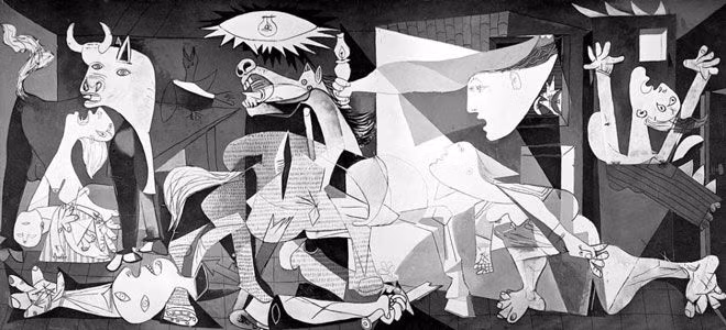  13. Pablo Picasso (1881–1973). Picasso là họa sĩ vĩ đại của thế kỷ 20, người sáng lập ra trường phái Lập Thể (Cubism) và có ảnh hưởng sâu sắc đến nghệ thuật hiện đại. Tác phẩm nổi bật của ông là Guernica, một bức tranh mô tả nỗi đau chiến tranh. Ảnh: Pinterest.