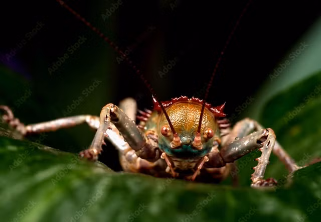 Acanthoplus discoidalis có nhiều tên gọi, như dế bụi bọc thép, dế đất bọc thép, katydid bọc thép, dế ngô, setotojane và koringkrieke. Đây là loài côn trùng có nguồn gốc từ bụi rậm châu Phi, phân bố rộng rãi trên khắp Namibia, Botswana, Zimbabwe và Nam Phi.