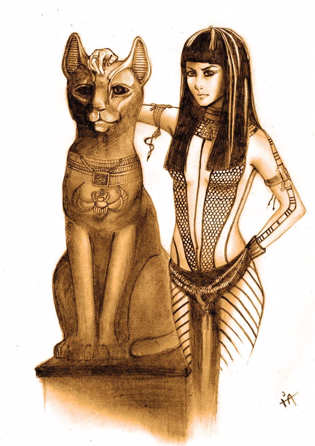 Truyền thuyết Ai Cập cho rằng cả nữ thần Mafdet và Bastet đều có nguồn gốc từ Mau – một giống mèo rừng chuyên bảo vệ những cây thiêng trong rừng khỏi rắn hổ mang bằng cách vồ bắt và cắn đứt đầu con rắn.