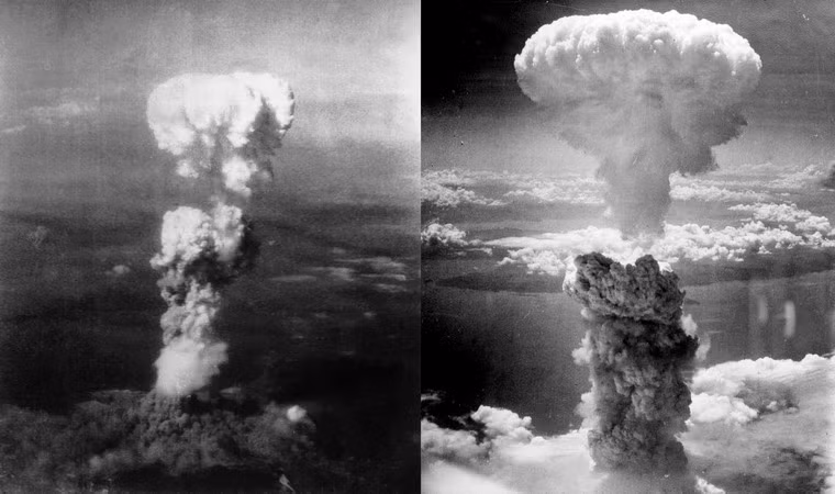 Trong hai ngày 6/8 và 9/8/1945, những chiếc máy bay B-29 của Mỹ đã ném 2 quả bom nguyên tử xuống hai thành phố của Nhật là Hiroshima và Nagasaki, biến hai thành phố đông dân thành bình địa chỉ trong phút chốc. Ngày 14/8, Nhật Bản đã đầu hàng vô điều kiện vào ngày 14/8, Chiến tranh thế giới II kết thúc. Nhưng đây chỉ là sự khởi đầu của cuộc đua vũ khí nguyên tử còn kéo dài cho đến nay.