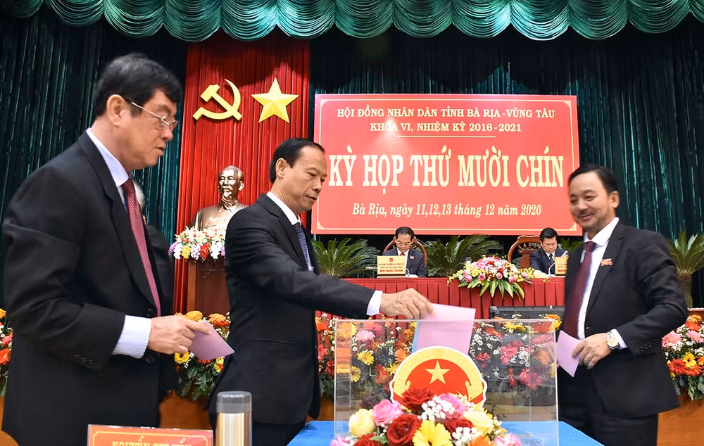 Bà Rịa-Vũng Tàu lấy phiếu tín nhiệm cán bộ chủ chốt Ba Ria-Vung Tau lay phieu tin nhiem can bo chu chot