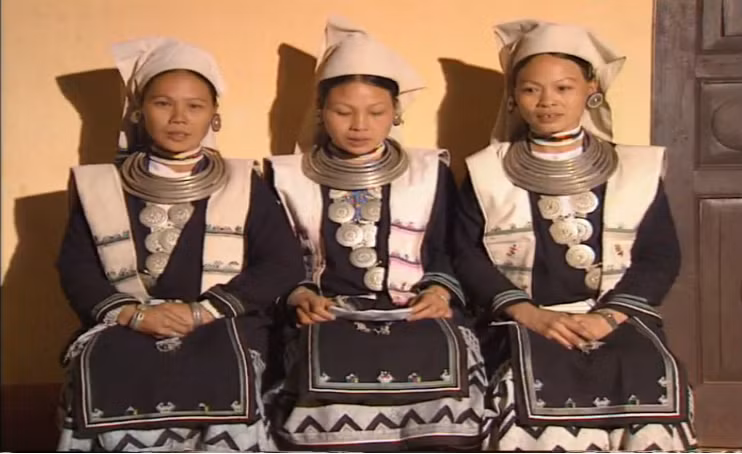 Duy nhất trong cộng đồng người Dao chỉ có người Dao Tiền là mặc váy. Người Dao Tiền rất tự hào về điều đó. Trong trang phục của người Dao Tiền, sự gắn kết giữa trang sức với áo, váy là một nguyên tắc không thể thiếu. Những hạt cườm, hay đồng bạc trắng hay kim loại dùng làm các khuy có đường kính từ 6 đến 7cm, đỉnh nổi bật ở trên áo chàm. Ước tính cả bộ trang sức có khi nặng tới vài kg nhưng không ai nề hà, ngược lại, họ rất thích thú và coi đây là nét riêng, độc đáo.
