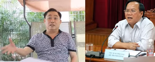 Ông Huỳnh Uy Dũng (trái) và ông Lê Thanh Cung (phải).