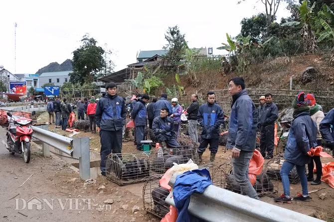 Mặc dù, thời tiết ở ngoài trời vào những ngày này lạnh buốt đến tê cóng chân tay nhưng không khí tại chợ nơi đây vẫn đông vui, tấp nập.