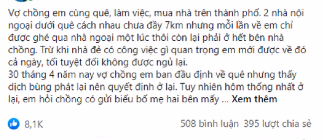 Biết chồng lén biếu bố mẹ đẻ 10 triệu, và hành động của người vợ Biet chong len bieu bo me de 10 trieu, va hanh dong cua nguoi vo