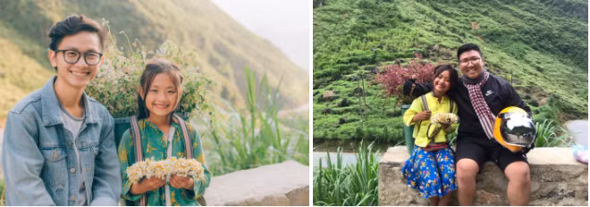 Gap nhung be gai xinh xan tren cung duong phuot Ha Giang-Hinh-3