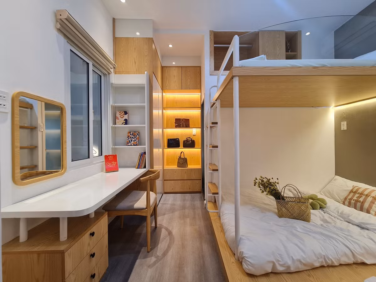 Ngôi nhà hơn 40m2 không một góc chết, tận dụng được cả diện tích bé xíu