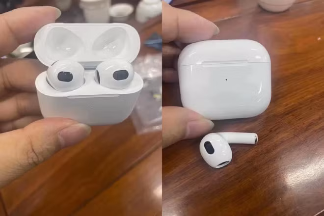 br/> Theo CNET, tin đồn về tai nghe AirPods 3 đã xuất hiện trong thời gian dài. Từ giữa tháng 3, các trang như DuanRui, 52Audio và Gizmochina đã đăng tải hình ảnh được cho là thực tế của AirPods 3, với củ tai dùng nhựa trần giống các bản AirPods tiêu chuẩn. Tin đồn cho biết AirPods 3 được trang bị chip âm thanh mới, thời lượng pin lâu hơn, không có chế độ chống ồn chủ động (ANC) để giảm giá bán. Ảnh: PhoneArena.