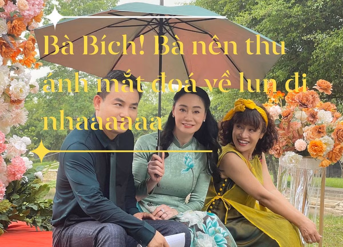 Quách Thu Phương đăng ảnh hậu trường với Tú Oanh và Mai Nguyên kèm dòng chú thích hài hước.