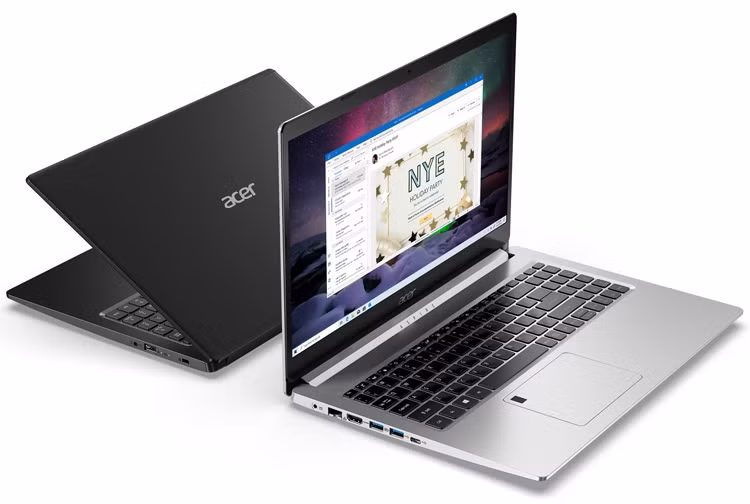 Mẫu laptop mới của Acer được trang bị chip AMD Ryzen 5000 cùng card đồ họa Nvidia GeForce GTX 1650. Acer Aspire 7 2021 đi kèm dung lượng RAM 8 GB cùng SSD 256 GB. Máy có khối lượng 2,1 kg. Ảnh: Acer.