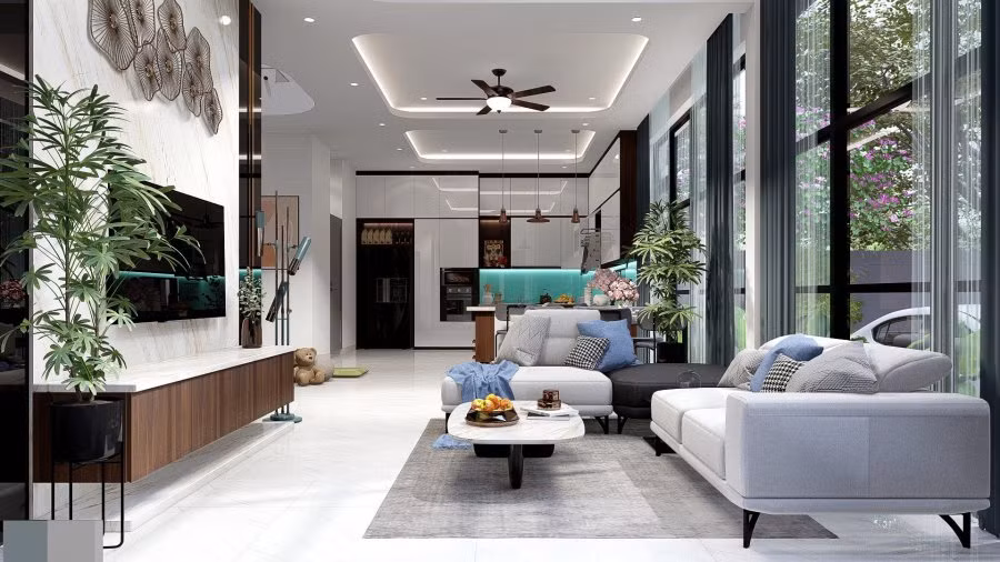Mau nha pho 2 tang sang xin nhu biet thu, noi that ben trong ngay ngat-Hinh-2