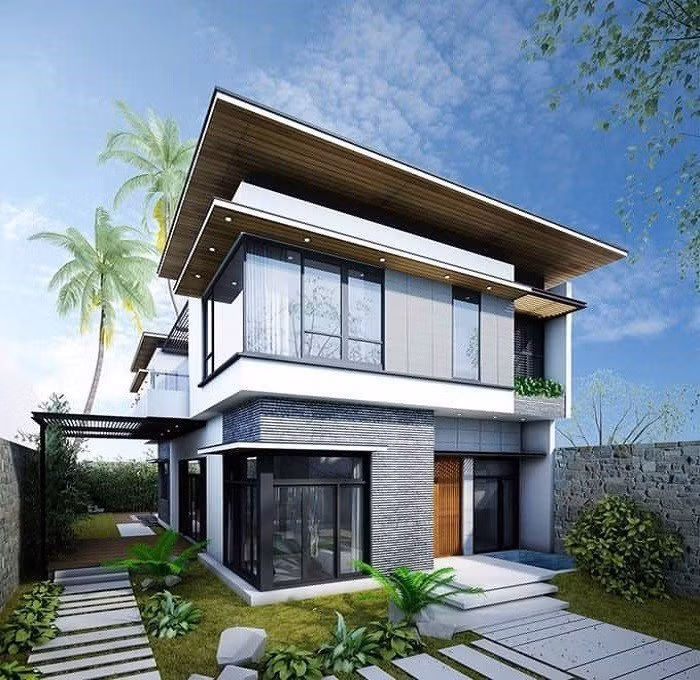 Các không gian hiện đại ngày nay sử dụng nhiều chất liệu kính cường lực. Chất liệu này giúp không gian biệt thự rộng rãi hơn đồng thời giúp các phòng chức năng dễ dàng đón nhận nguồn ánh sáng tự nhiên. Đây là một trong những không gian hiện đại như vậy.